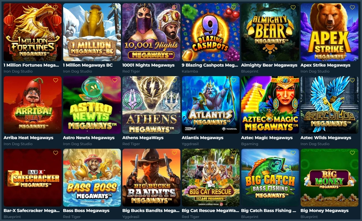 Megaways-Slots spielen bei RollySpin